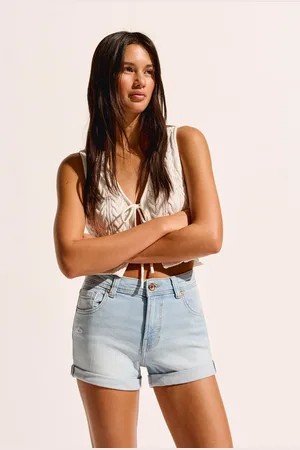 Bershka Shorts Denim Roll Up Donna 42 (Eu 38)