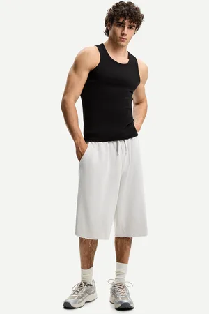 Bershka Bermuda Baggy A Coste Uomo L