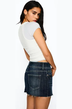 Bershka Skort In Denim Mini Donna 46 (Eu 42)