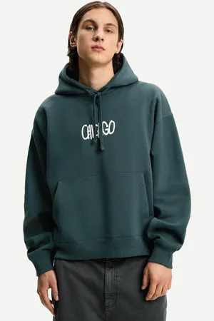 Bershka Felpa Boxy Con Cappuccio E Ricamo Uomo Xl