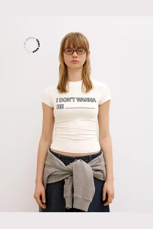 Bershka Maglietta A Maniche Corte Con Stampa Donna M