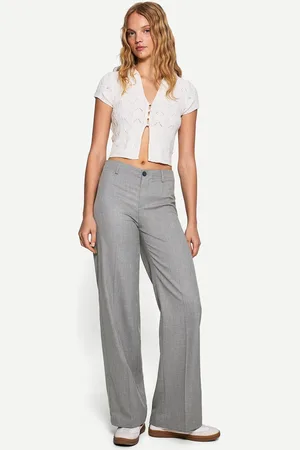 Bershka Pantaloni Wide Leg Donna 46 (Eu 42)
