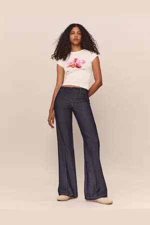 Bershka Pantaloni Bootcut Low Rise Donna 42 (Eu 38)