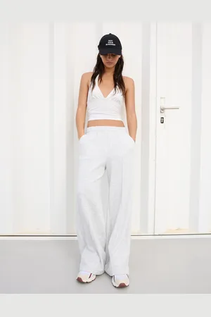 Bershka Pantaloni Felpa Wide Leg Donna L