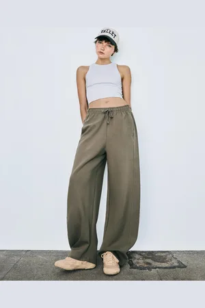Bershka Pantaloni In Felpa Barrel Donna Xxs
