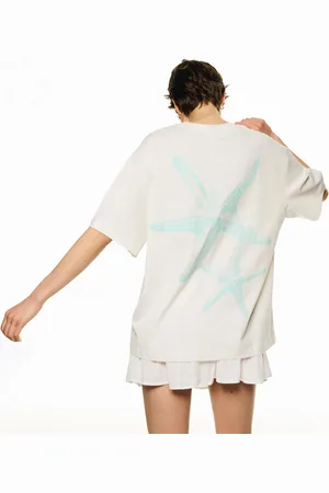 Bershka Maglietta A Maniche Corte Con Stampa Donna L