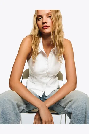 Bershka Camicia Senza Maniche Attillata Donna L