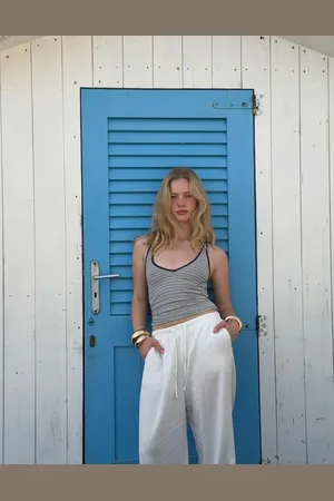 Bershka Top Semplice Con Bretelle Donna L