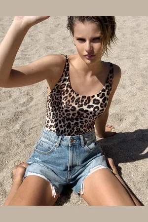 Bershka Body Con Spalline Arricciato Donna M