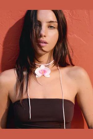 Bershka Collana Ciondolo Fiore Donna