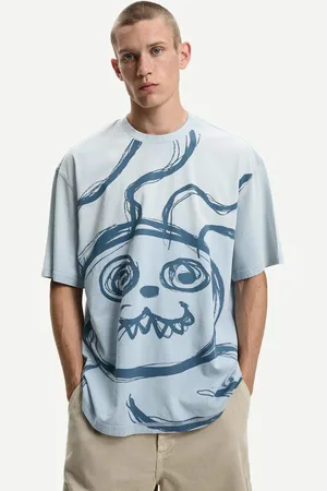 Bershka Maglietta A Maniche Corte Con Stampa Uomo Xs