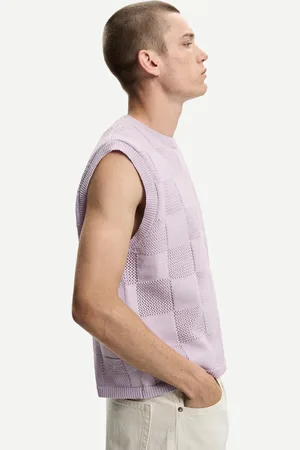 Bershka Gilet Boxy A Quadri Uomo Xs
