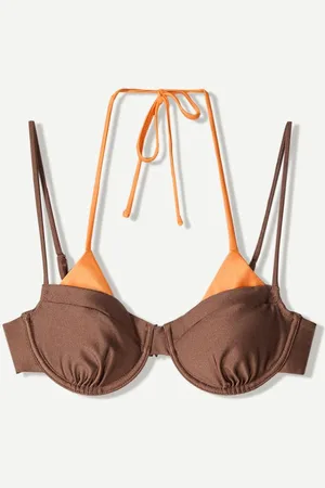 Bershka Top Bikini Con Sovrapposizione Donna L