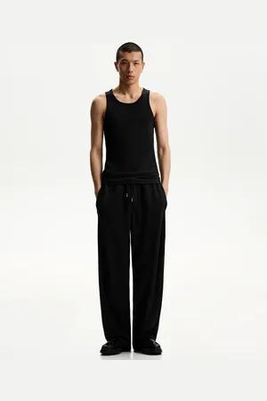 Bershka Pantaloni A Gamba Larga Con Texture Uomo M