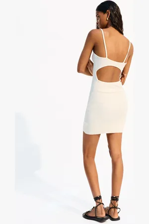 Bershka Vestito Mini A Coste Donna Xs