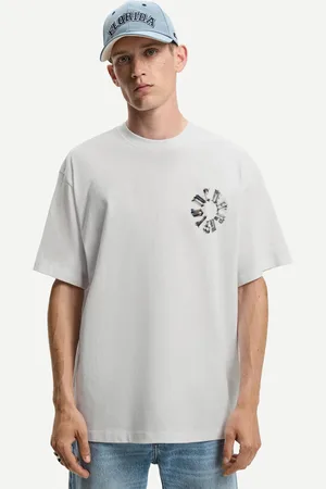 Bershka Maglietta A Maniche Corte Con Stampa Uomo Xs