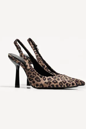 Bershka Scarpe Con Tacco Con Stampa Animalier Slingback Donna 37
