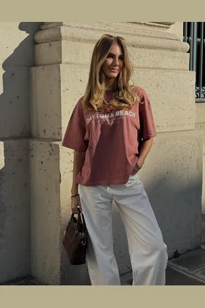 Bershka Maglietta Maniche Corte Stampa Donna M