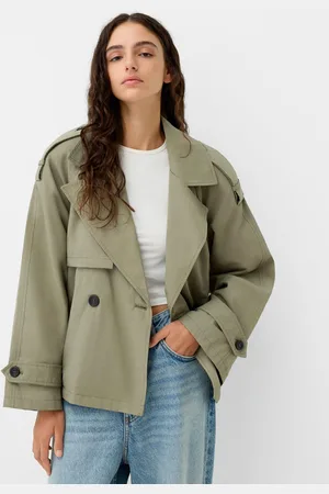 Bershka Trench Corto Oversize Donna S
