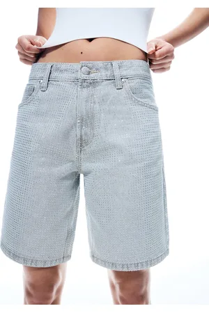 Bershka Bermuda In Denim Brillanti Donna 40 (Eu 36)