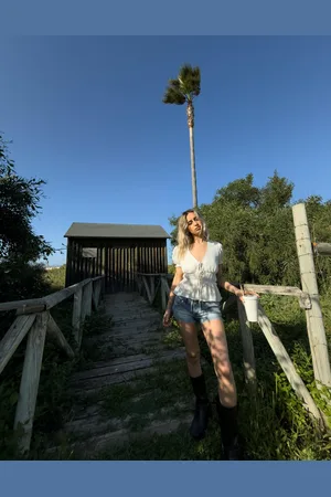 Bershka Camicia A Maniche Corte Con Arricciature E Lacci Donna S