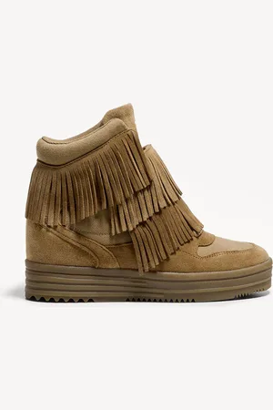 Bershka Sneakers A Stivaletto Con Zeppa E Frange Donna 37