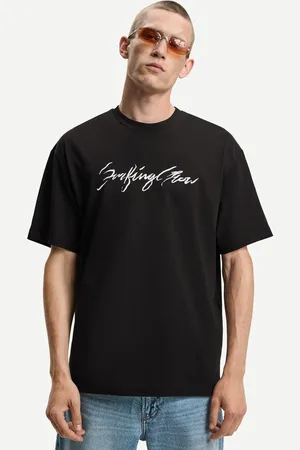 Bershka Maglietta A Maniche Corte Oversize Stampa Uomo M