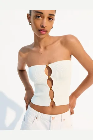 Bershka Top A Fascia Cut-Out Donna L