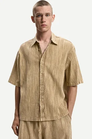 Bershka Camicia A Maniche Corte Boxy Plissettata Uomo Xl