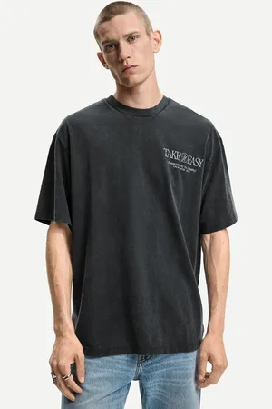 Bershka Maglietta A Maniche Corte Con Stampa Uomo L