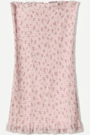 Bershka Vestito Mini A Fascia Con Stampa Donna Xs