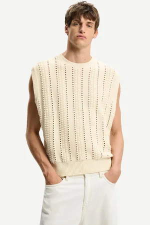 Bershka Gilet Con Struttura Traforata Uomo M