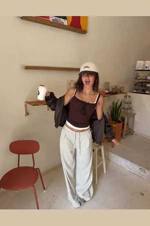 Bershka Pantaloni A Gamba Larga Con Texture Donna L