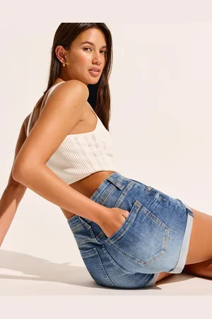 Bershka Shorts Denim Roll Up Donna 40 (Eu 36)
