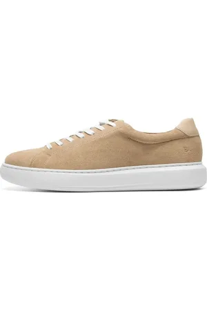 Bianco Sneakers In Pelle Scamosciata