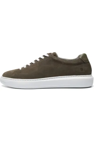 Bianco Sneakers In Pelle Scamosciata
