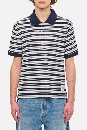 Thom Browne Polo In Lino A Righe 4