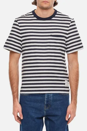 Thom Browne T-shirt A Righe In Lino 2