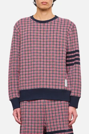Thom Browne Felpa Girocollo In Cotone 4 Righe 4