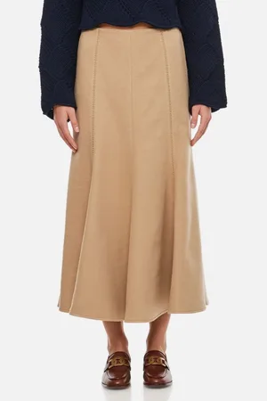GABRIELA HEARST Gonna Midi In Seta Con Pieghe 42