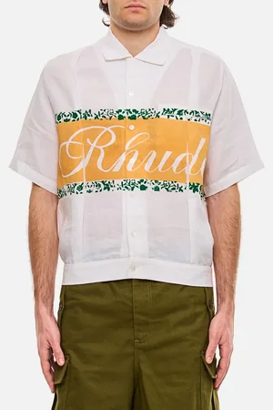 Rhude Camicia In Lino Cotone Cubano S