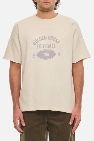 Golden Goose T-shirt In Cotone Stampa Football M