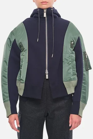 SACAI Felpa Con Zip In Nylon 3