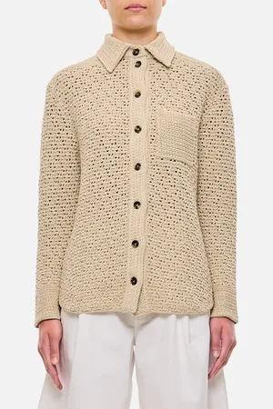 Bottega Veneta Camicia In Cotone Effetto Crochet M