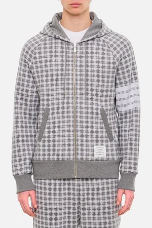 Thom Browne Felpa In Cotone Con Zip 4 Righe 2