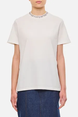 Golden Goose T-shirt Regolare In Cotone Con Ricami M