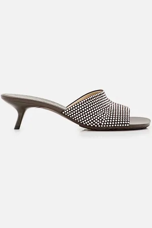 Loewe Mule In Pelle Con Petali Di Strass 45mm 36