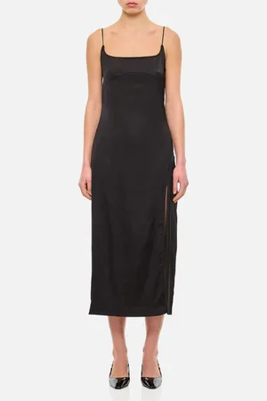 Jacquemus Vestito Midi Con Spacco Laterale 40
