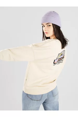 Quiksilver Donna Felpe - Uni Oversized Crew Sweater bianco