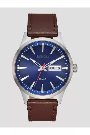 Nixon Orologi - The Sentry Solar Leather Watch blu